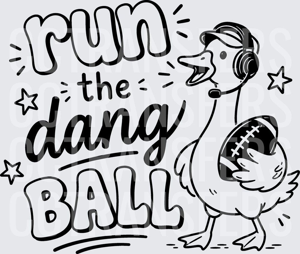 Run The Dang Ball Football Duck Coach Headset (DTF)