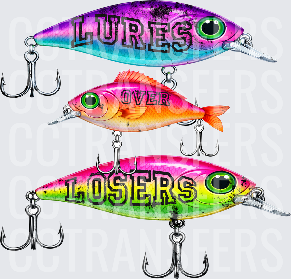 Lures Over Losers Colorful Fishing Lure Set (DTF)