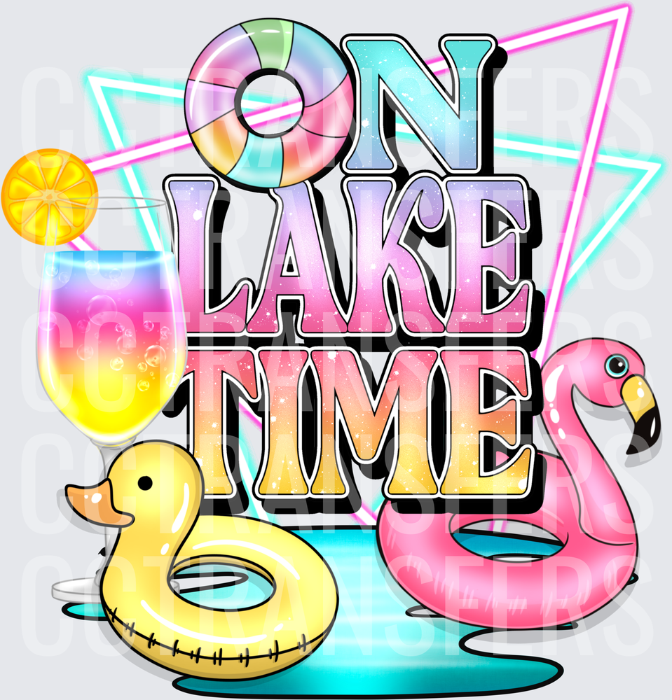 On Lake Time Flamingo Duck Float Summer Drink (DTF)