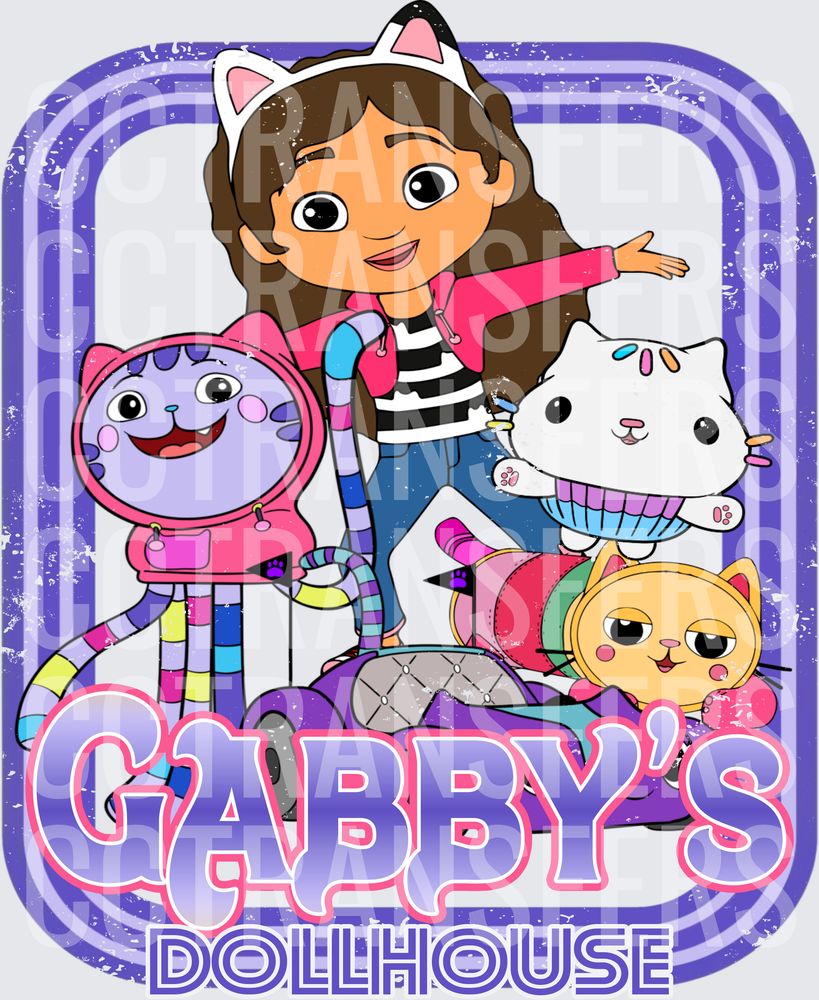 dollhouse Girl and Cats Group (DTF)