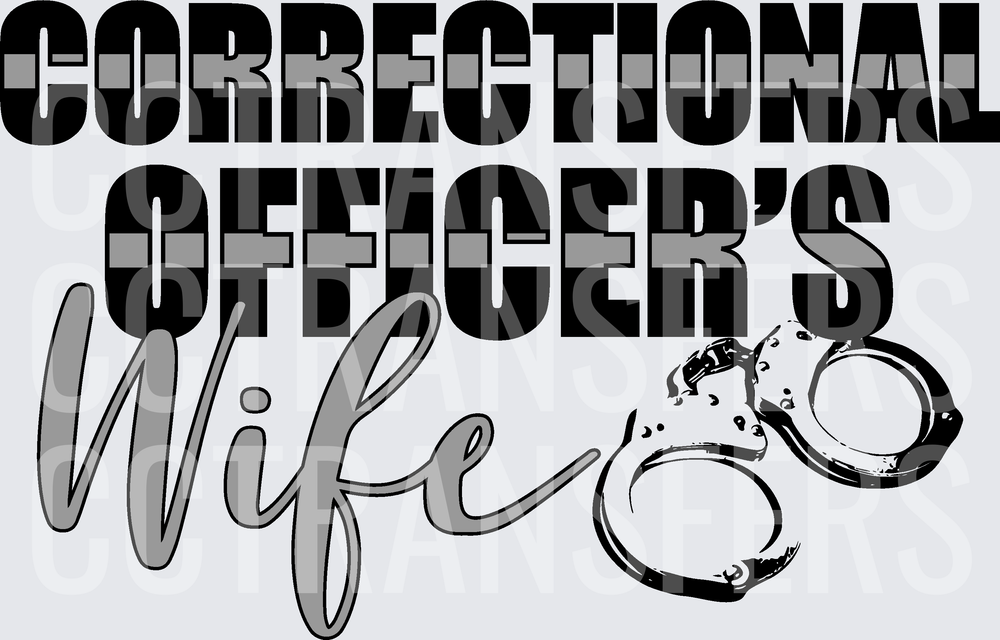 Correctional Officer's Wife Thin Gray Line Handcuffs (DTF)