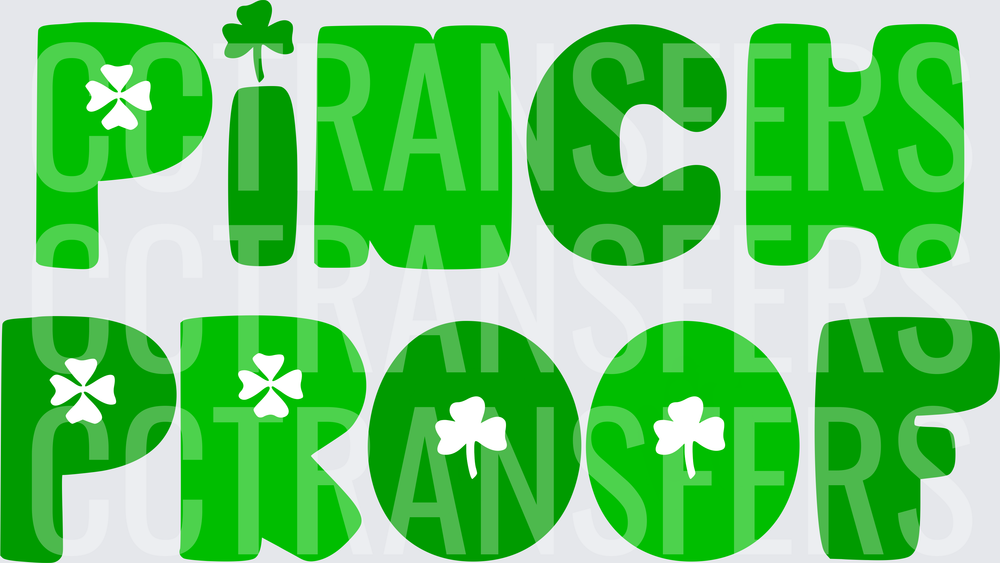 Pinch Proof Green Shamrock Bold Text St. Patrick's Day (DTF)