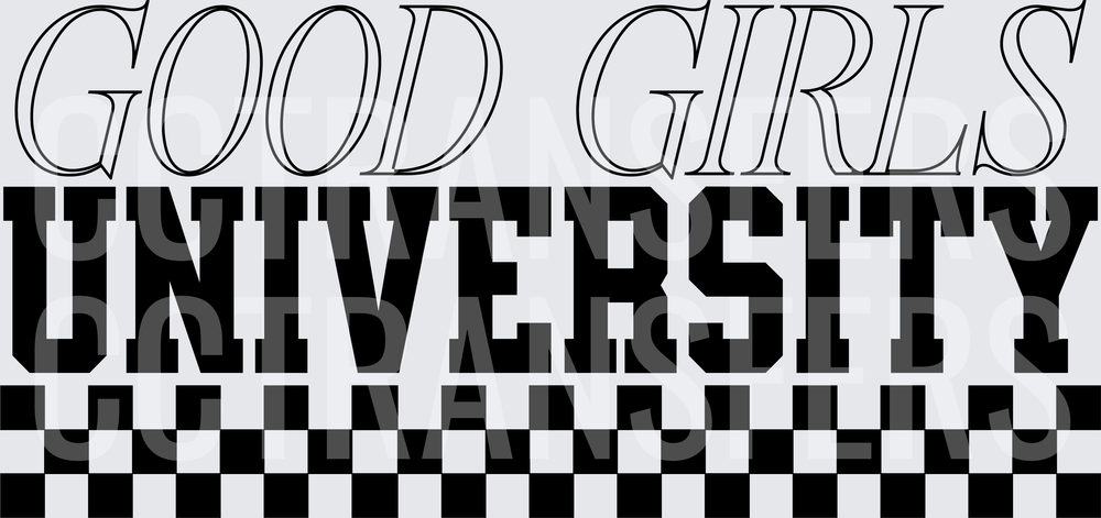 Good Girls University Checkered Typography (DTF)