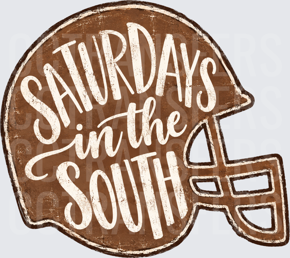 Saturdays in the South Vintage Football Helmet (DTF)