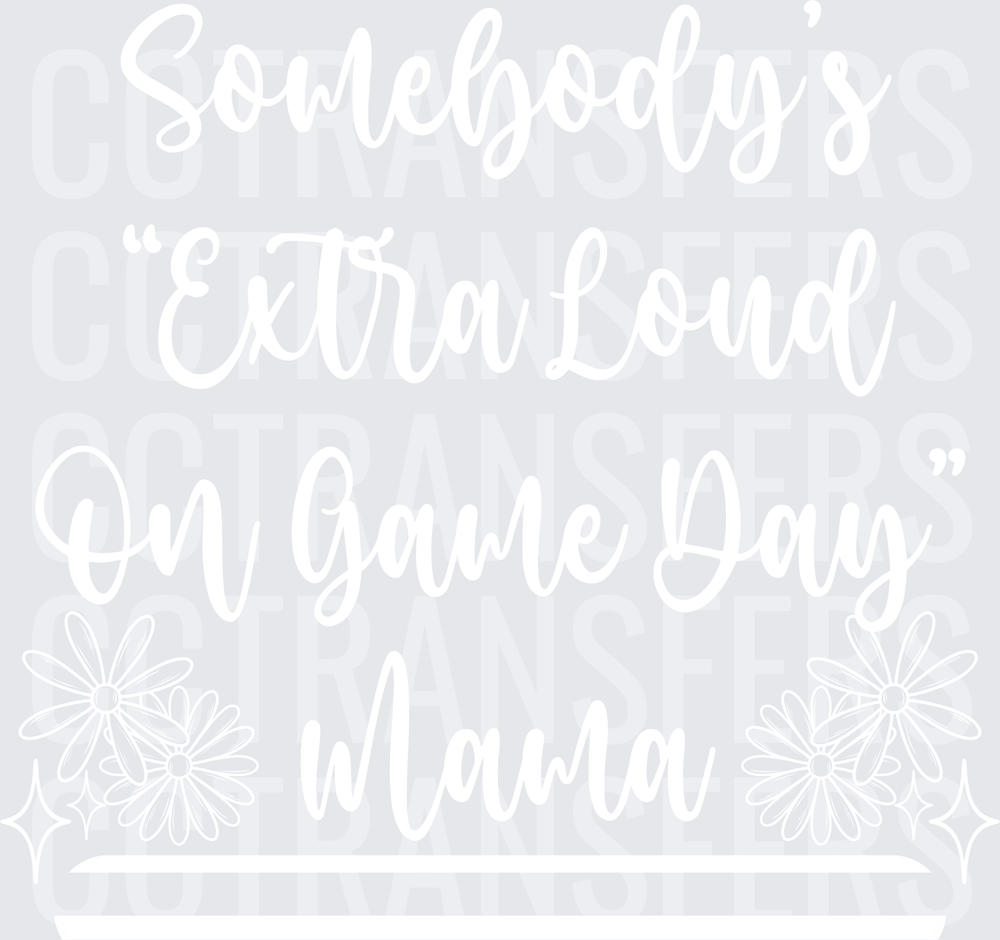 Bold White Graphic Design on Blank Background (DTF)