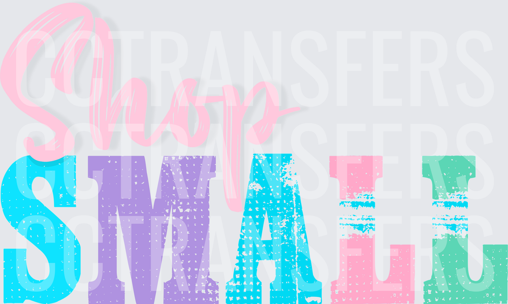 Shop Small Pastel Distressed Varsity Letters (DTF)
