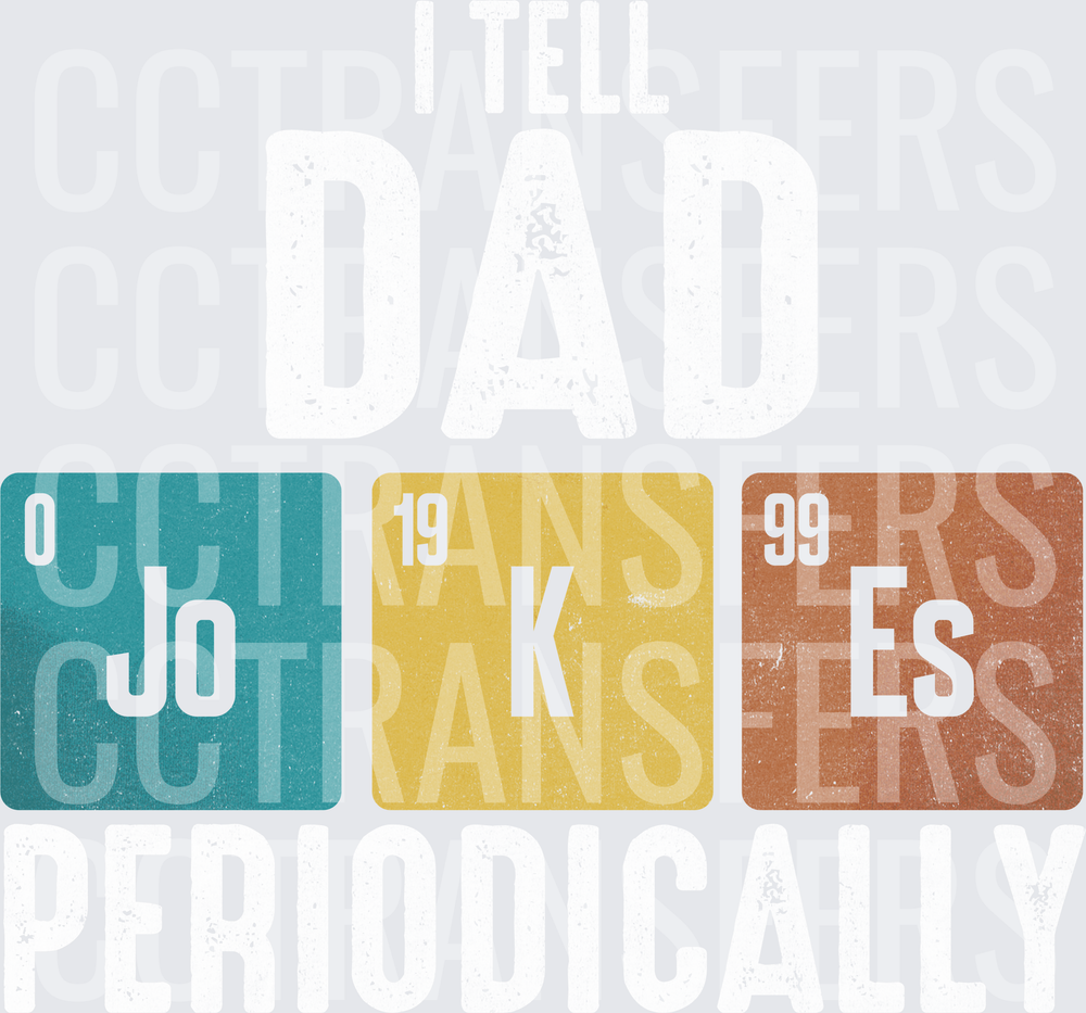 Periodic Table Element Tiles Spelling JOKES (DTF)