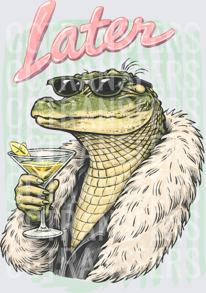 Later Gator Martini Fur Coat Sunglasses (DTF)