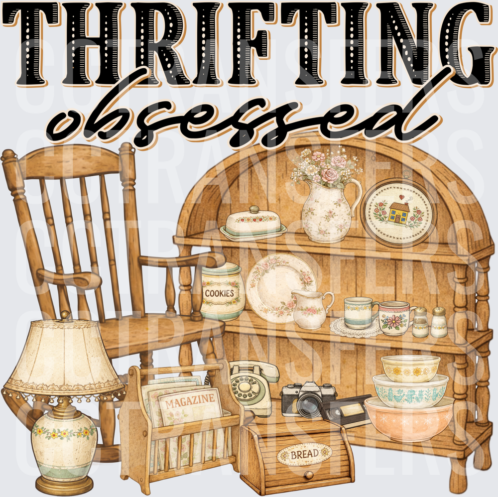 Thrifting Obsessed Vintage Farmhouse Hutch Collection (DTF)