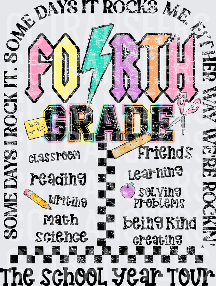 Fourth Grade School Year Tour Rocks DTF