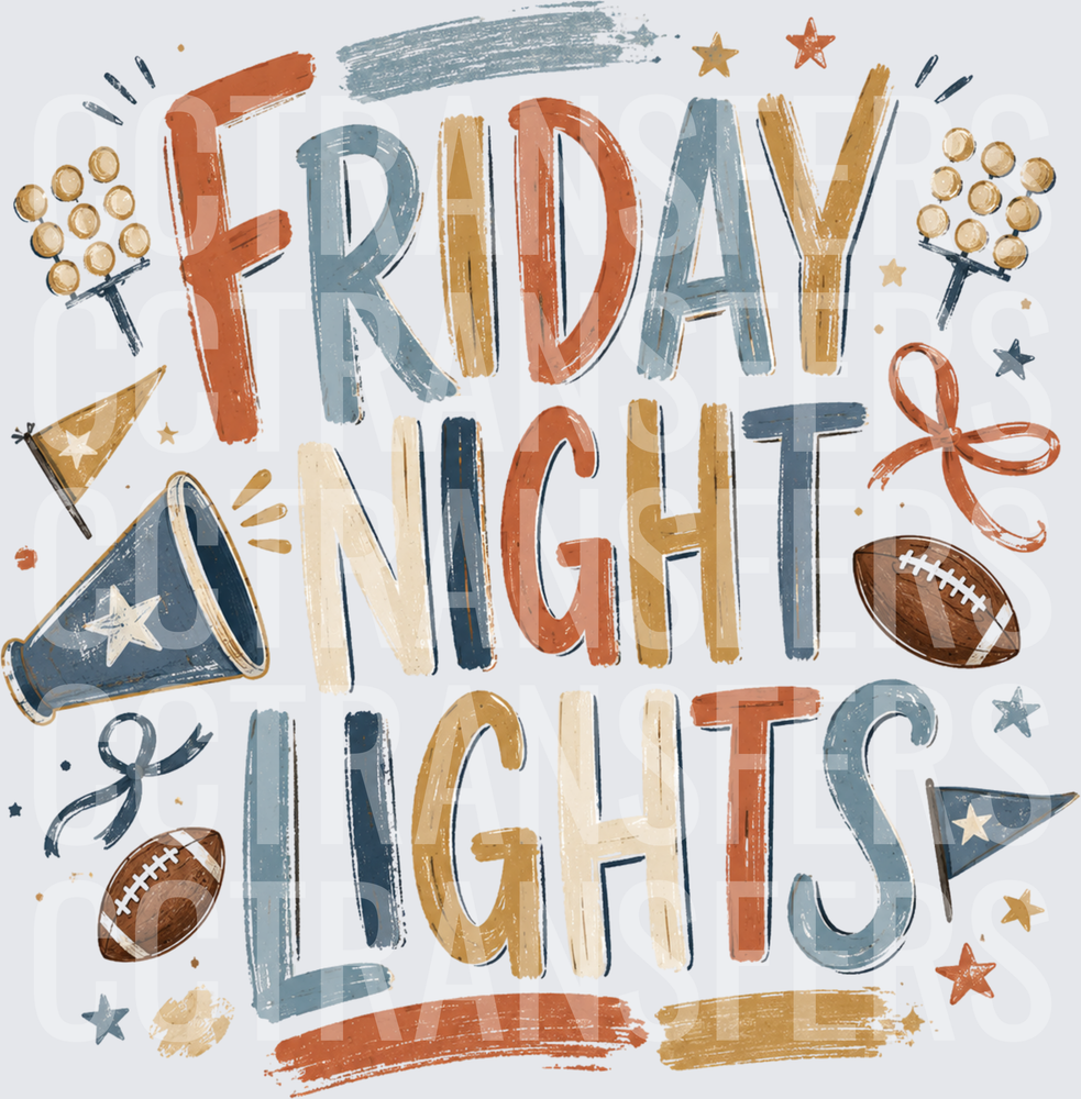 Friday Night Lights Football Cheer Graphic (DTF)