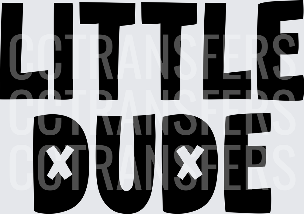 Little Dude Bold Block Letter Graphic (DTF)