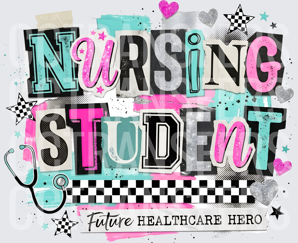 Nursing Student Future Healthcare Hero Collage (DTF)