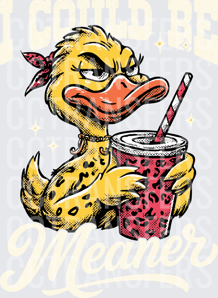 Sassy Duck I Could Be Meaner Leopard Print Cup (DTF)