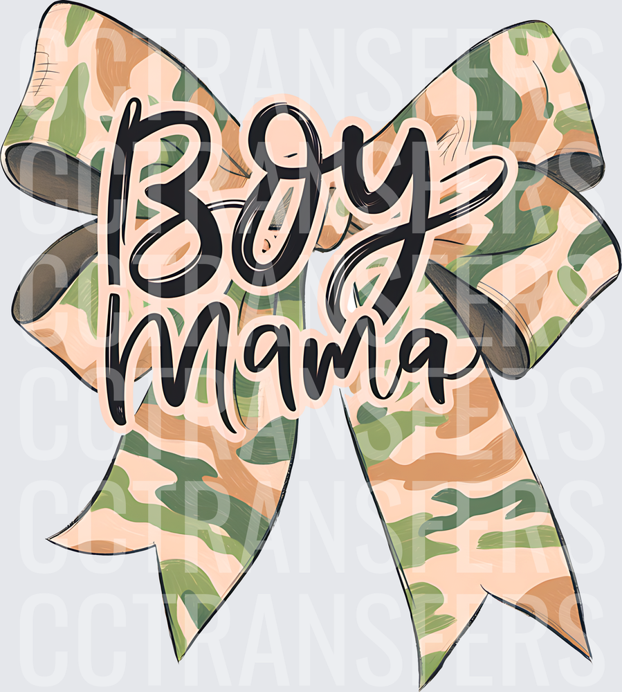 Boy Mama Camo Bow (DTF)