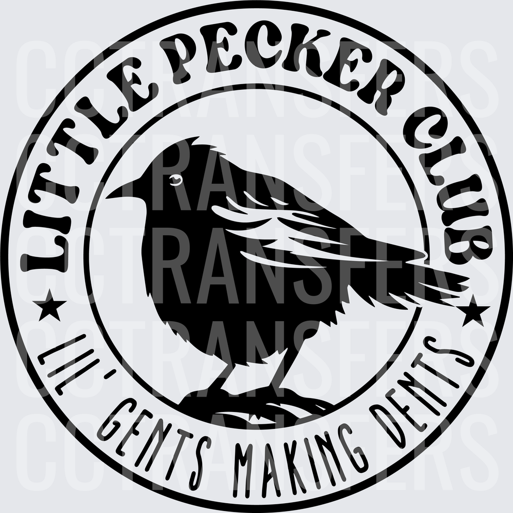 Little Pecker Club Lil Gents Making Dents Bird Badge (DTF)
