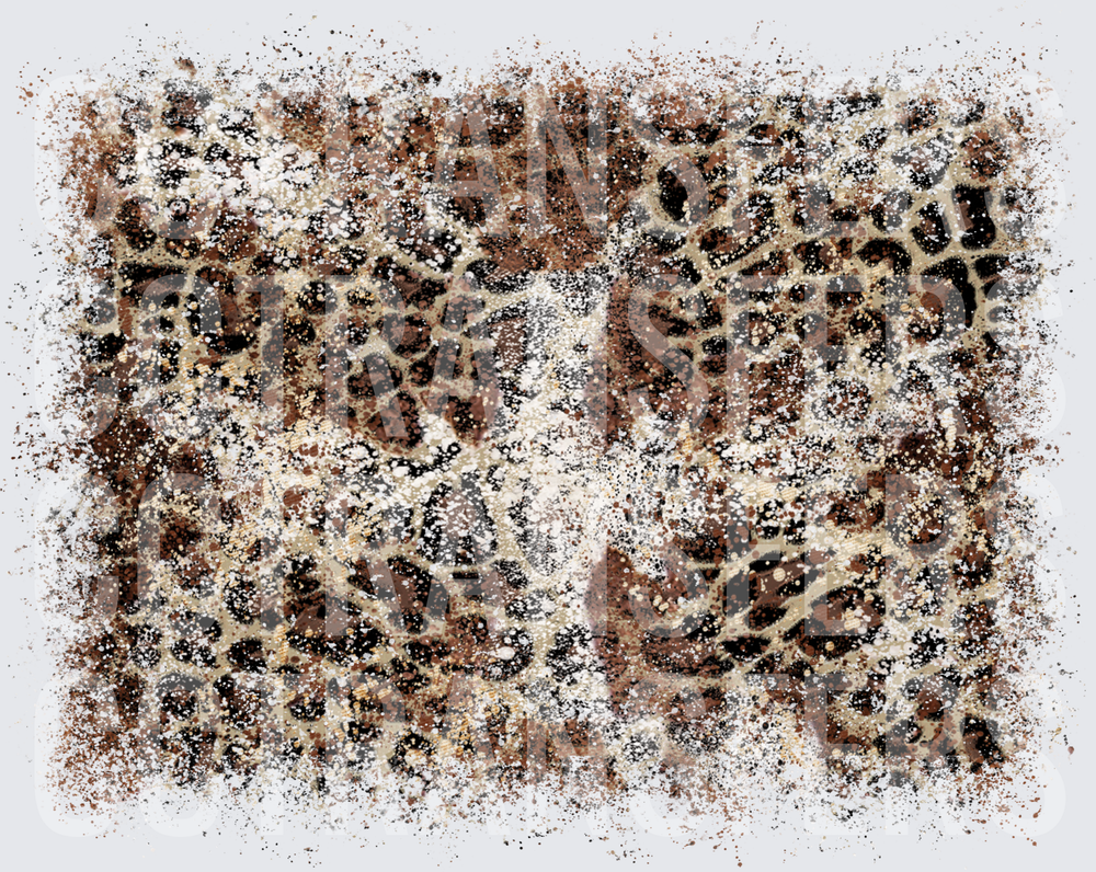 Distressed Leopard Animal Print Splatter Background (DTF)