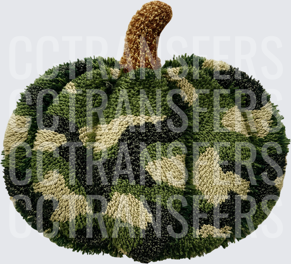 Camo Pumpkin Textured Fall Gourd (DTF)