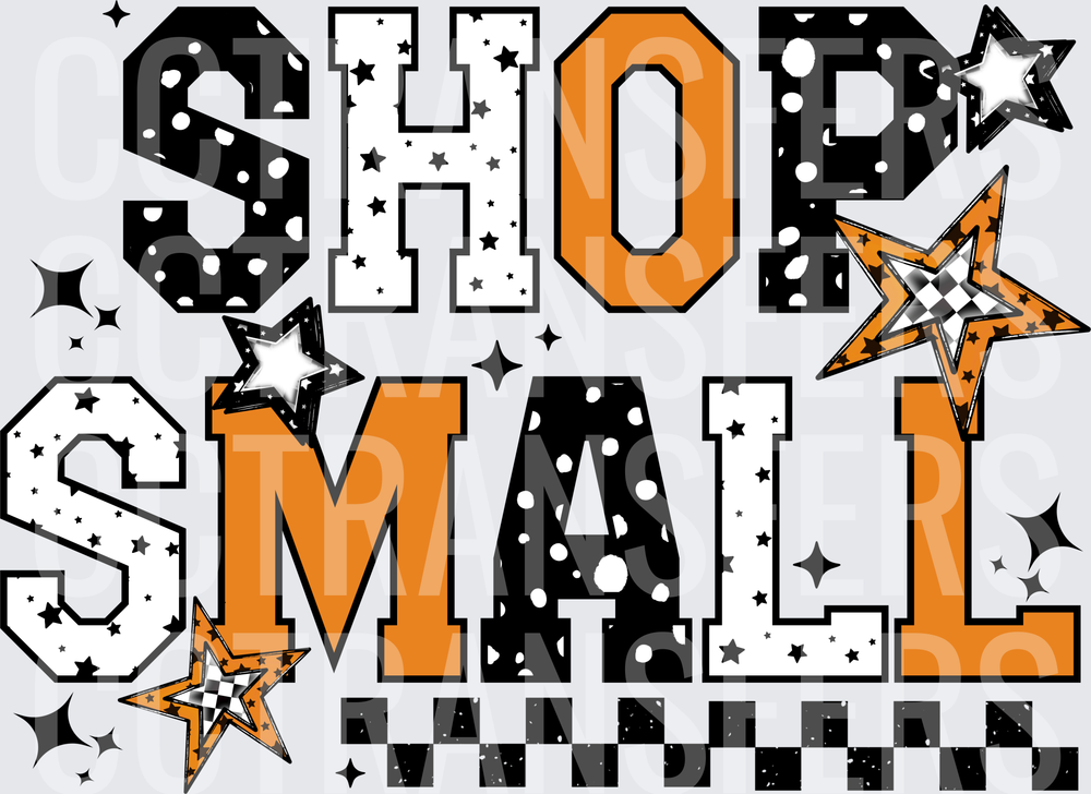 Shop Small Polka Dot Star Varsity Letter Design (DTF)