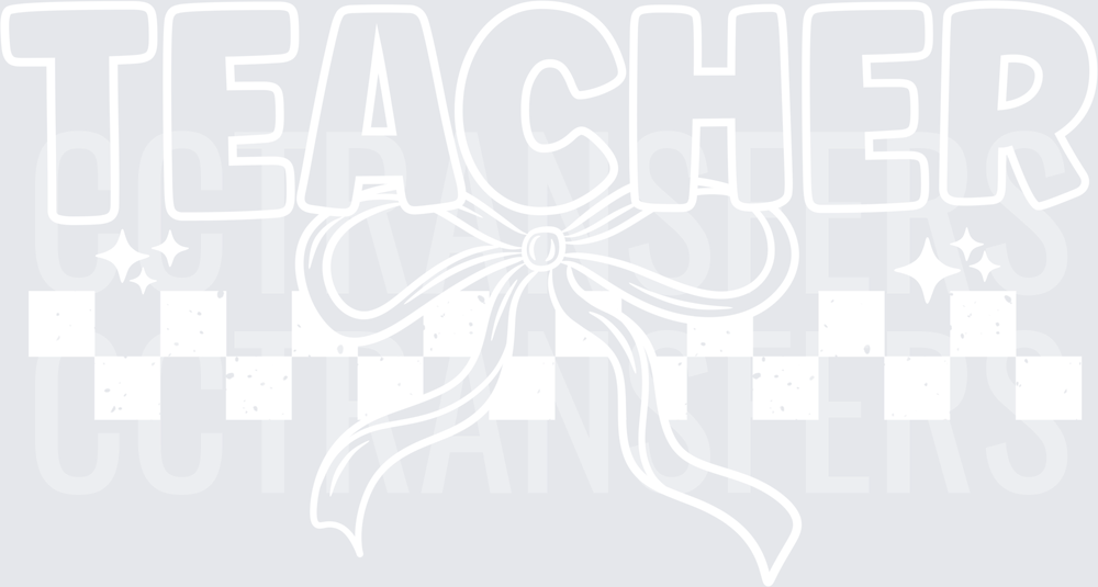 Teacher White Design (DTF)
