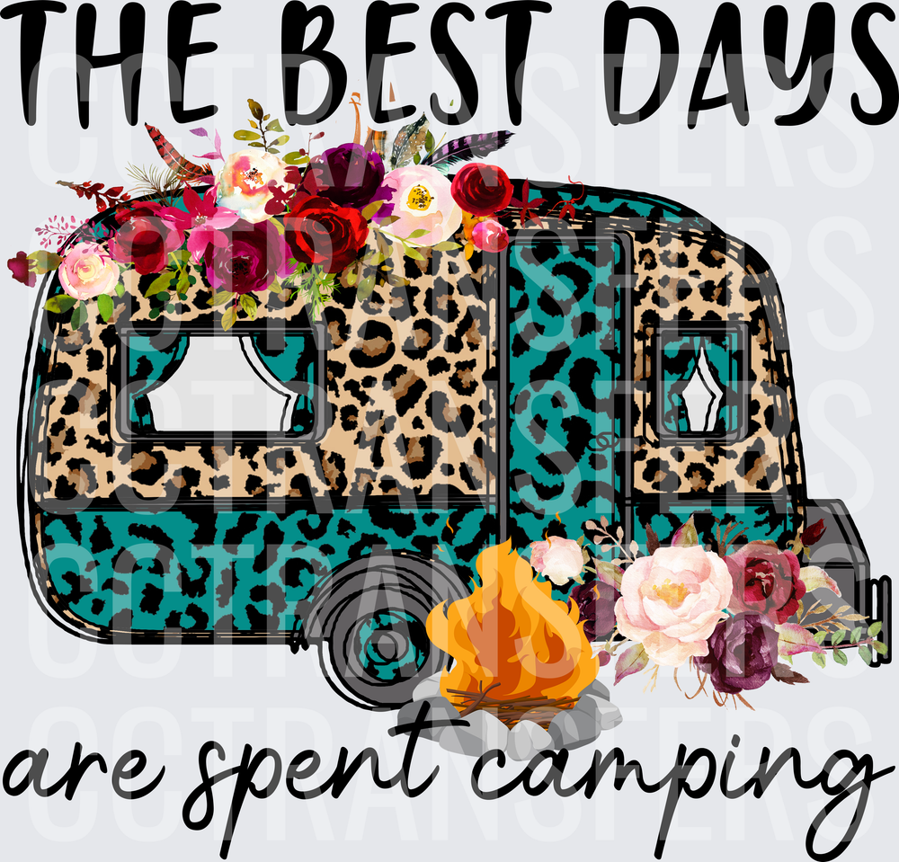 The Best Days Are Spent Camping Leopard Camper (DTF)
