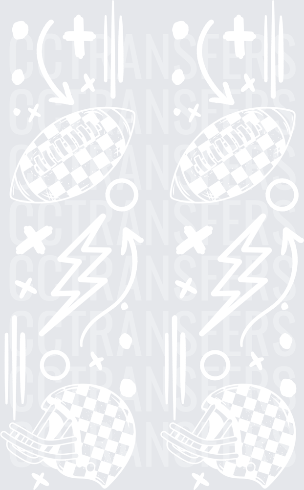 Football Collage White Sleeve Design (DTF)