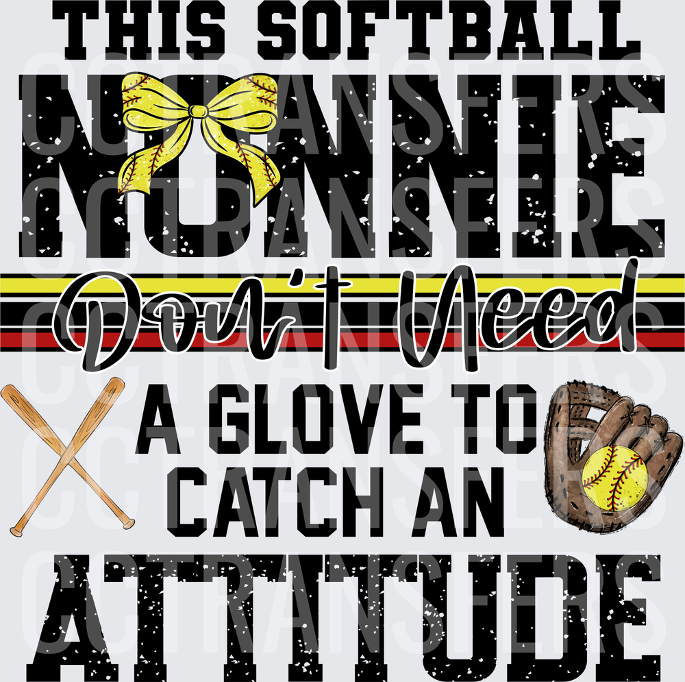This Softball Nonnie Don't Need A Glove To Catch An Attitude (DTF)