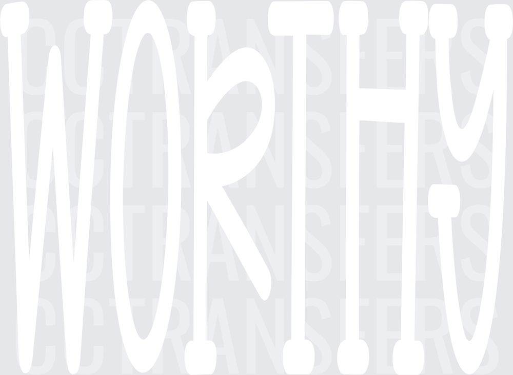 Worthy White Design (DTF)