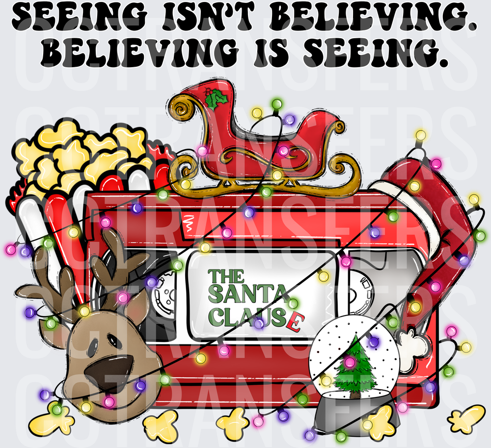 Seeing Isn't Believing Believing Is Seeing Christmas VHS (DTF)
