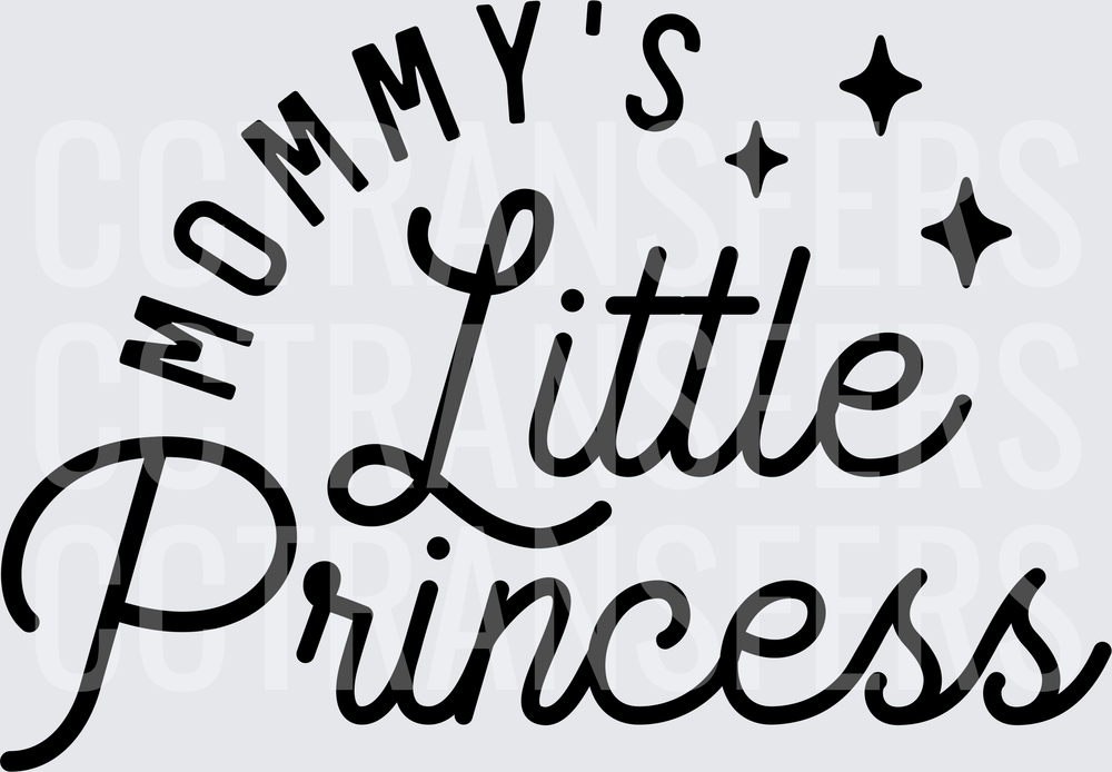Mommy's Little Princess Script with Stars (DTF)