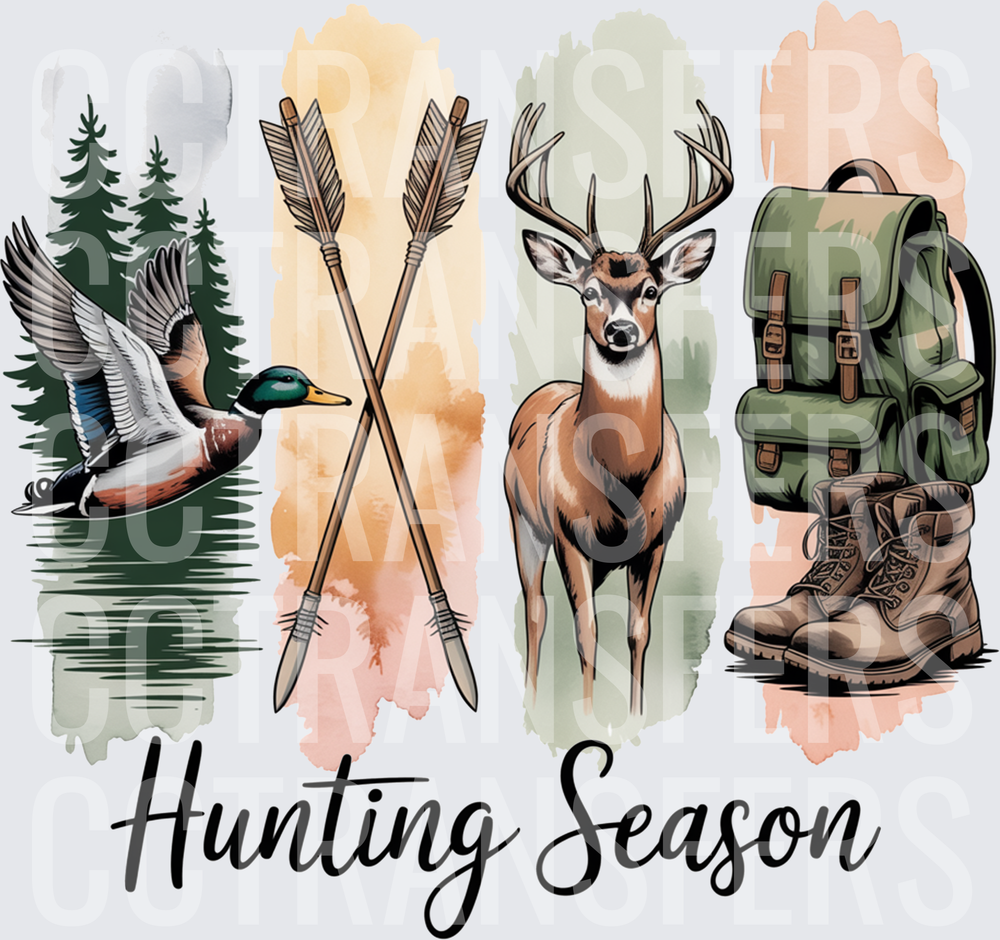 Hunting Season Mallard Deer Arrows Backpack Boots (DTF)
