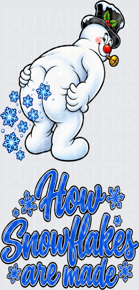 Funny Snowman How Snowflakes Are Made (DTF)