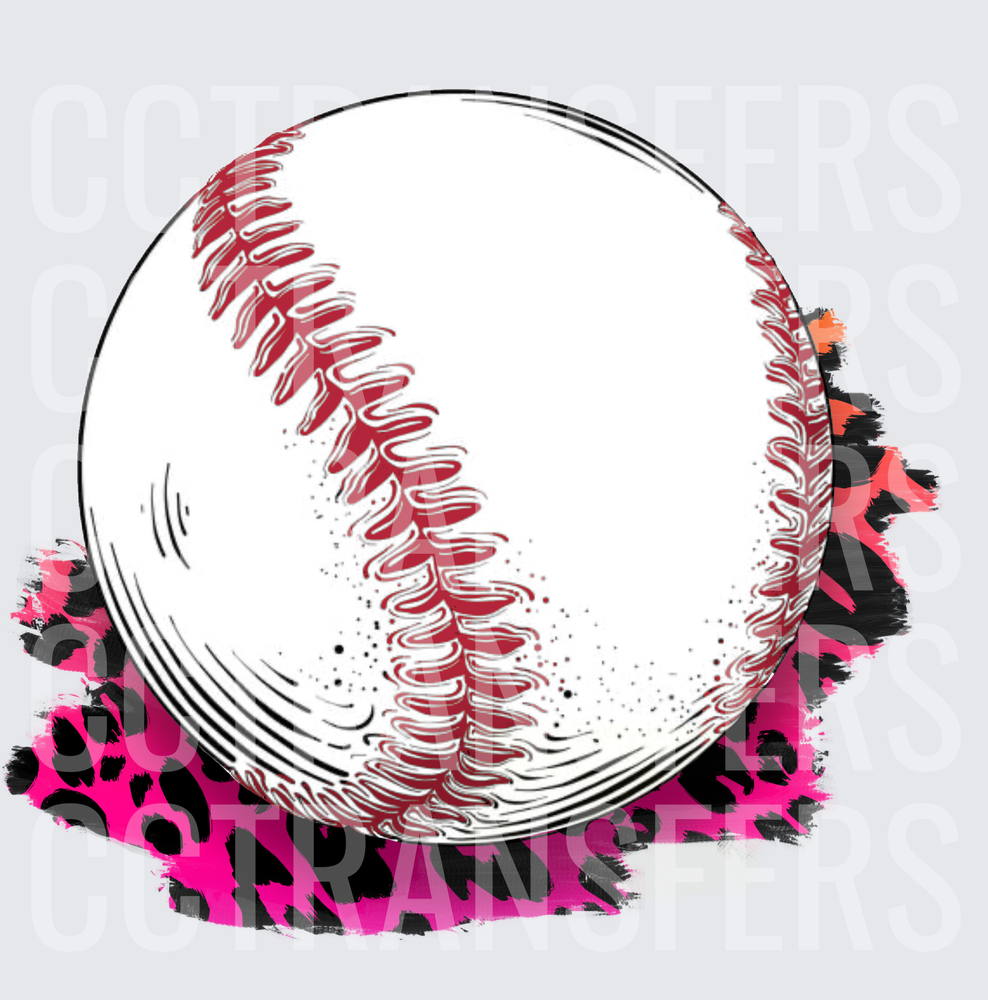 Hot Pink Leopard Print Baseball (DTF)