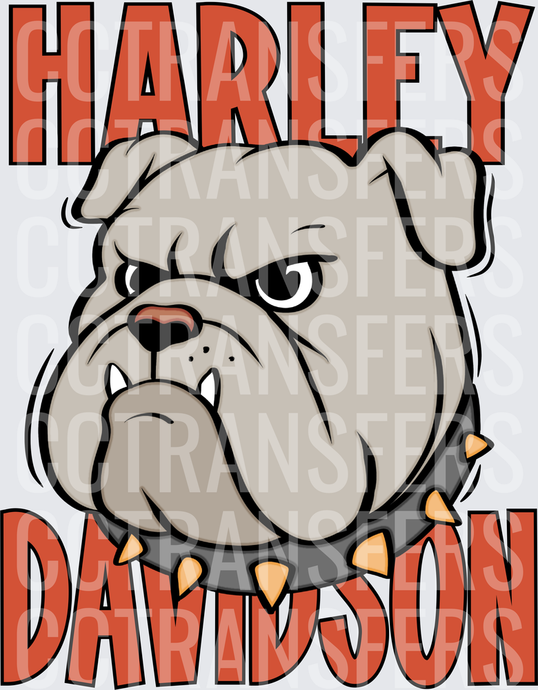 Angry Bulldog Spiked Collar (DTF)