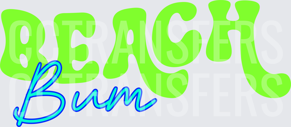 Beach Bum Retro Groovy Lettering (DTF)