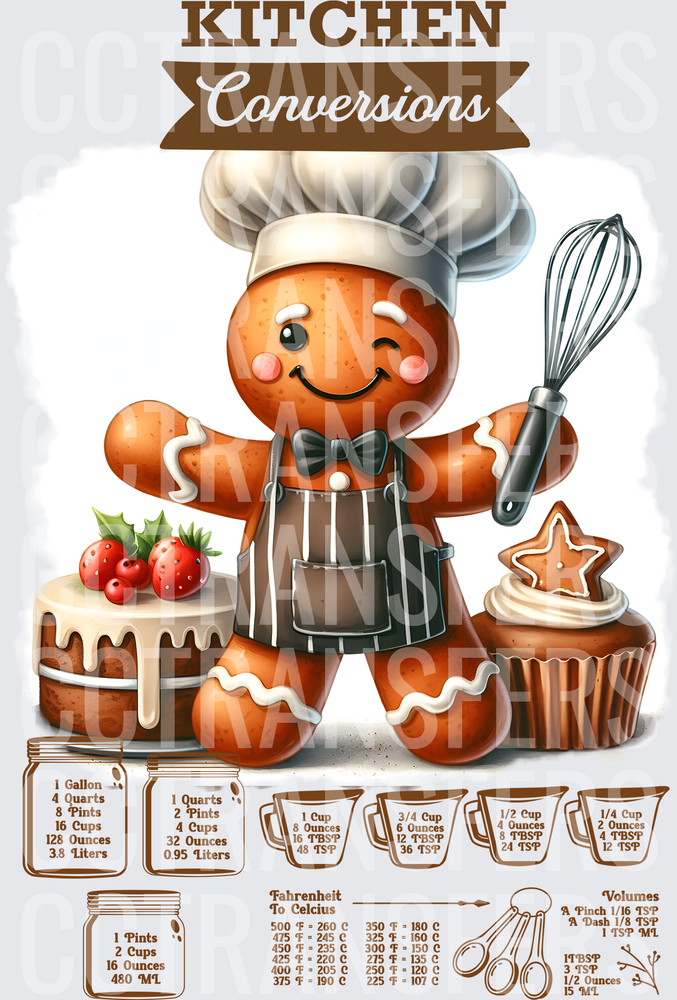 Kitchen Conversions Gingerbread Chef Baker (DTF)