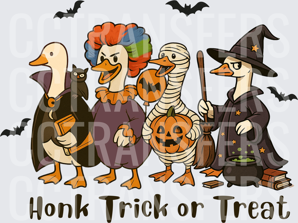 Honk Trick or Treat Halloween Geese Costumes (DTF)