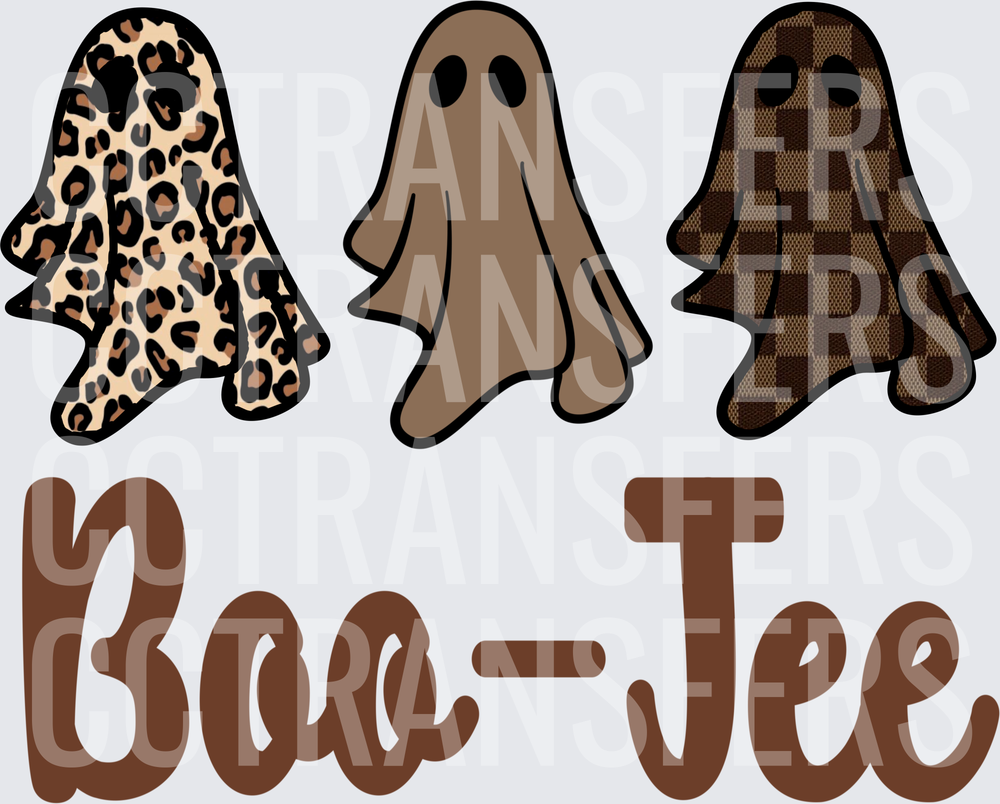 Boo-Jee Leopard Print Luxury Ghosts Halloween (DTF)