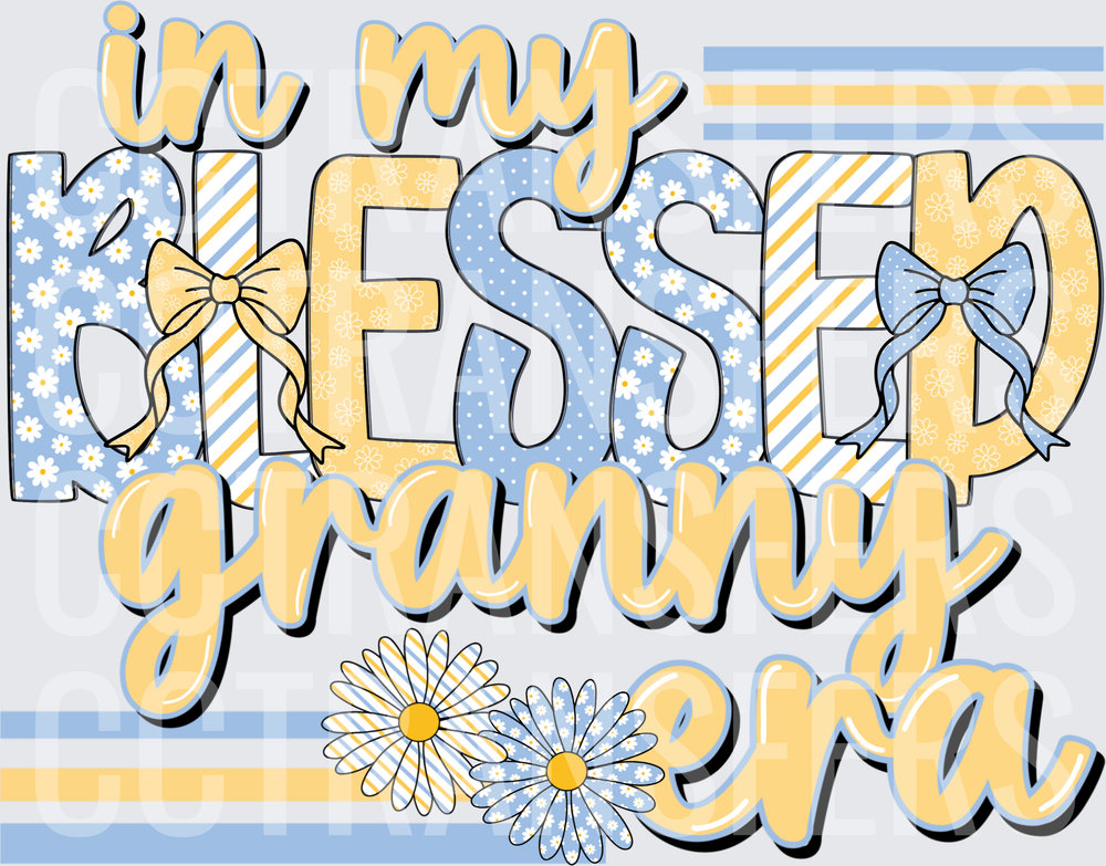 In My Blessed Granny Era Daisy Bow Design (DTF)