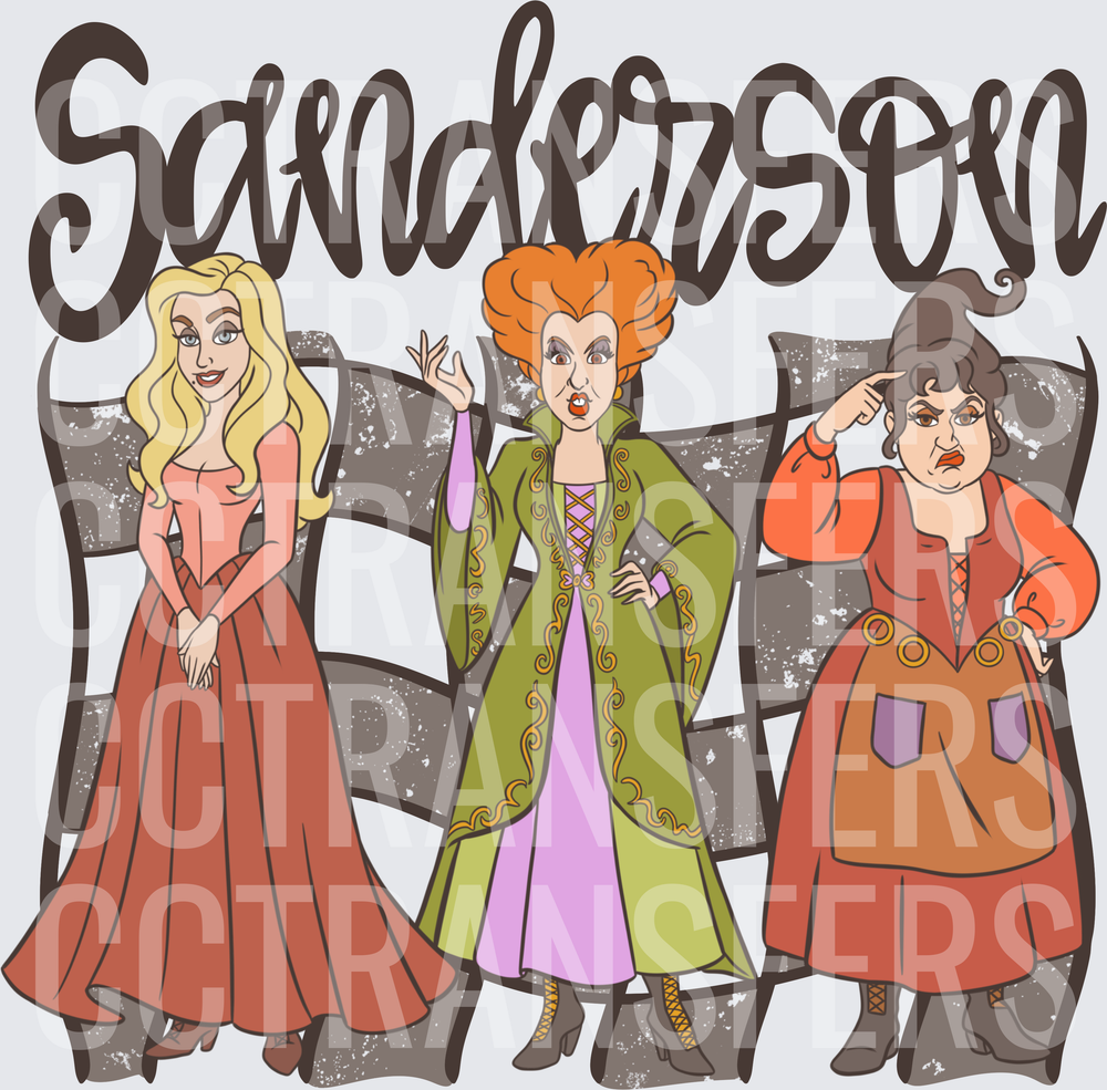 Sanderson Sisters Three Witches Halloween Design (DTF)