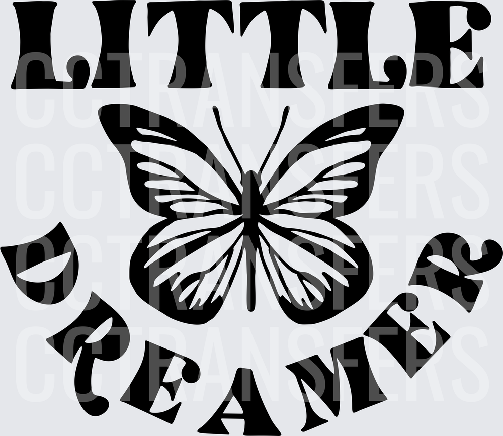 Little Dreamer Butterfly Bold Typography (DTF)