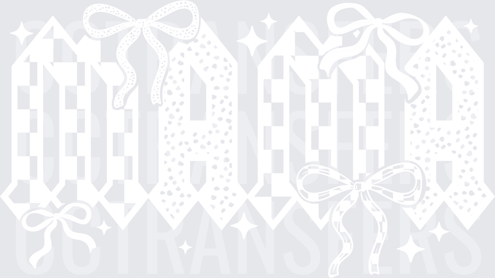 Bold Minimalist White Graphic Design (DTF)