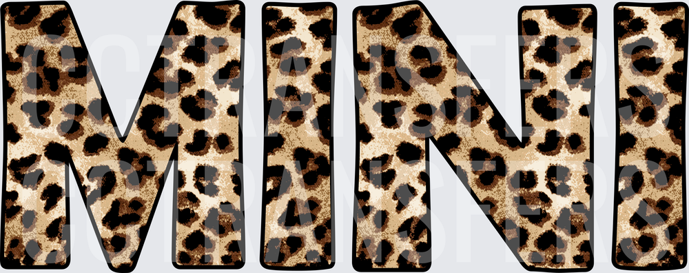 MINI Leopard Print Bold Block Letters (DTF)