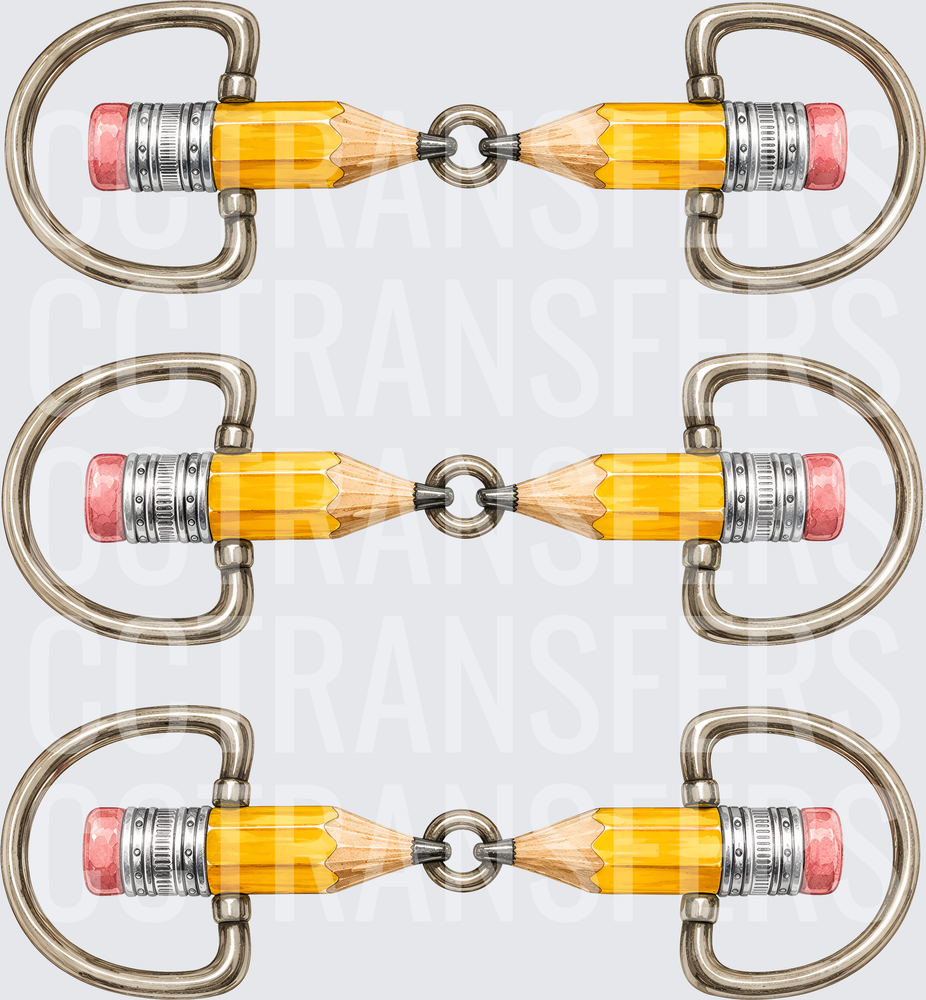 Pencil Horse Bit Snaffle Three-Pack Equestrian (DTF)