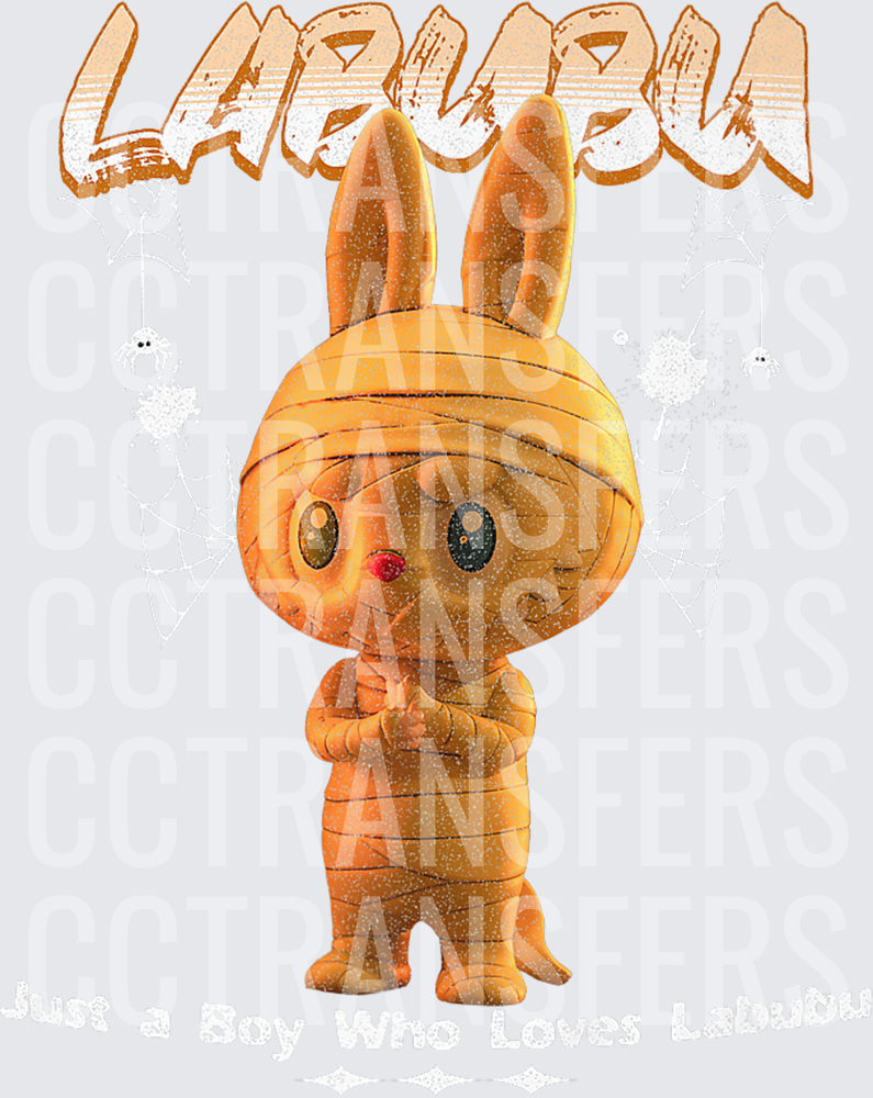 Halloween Mummy Bunny Toy Orange Spooky Character (DTF)