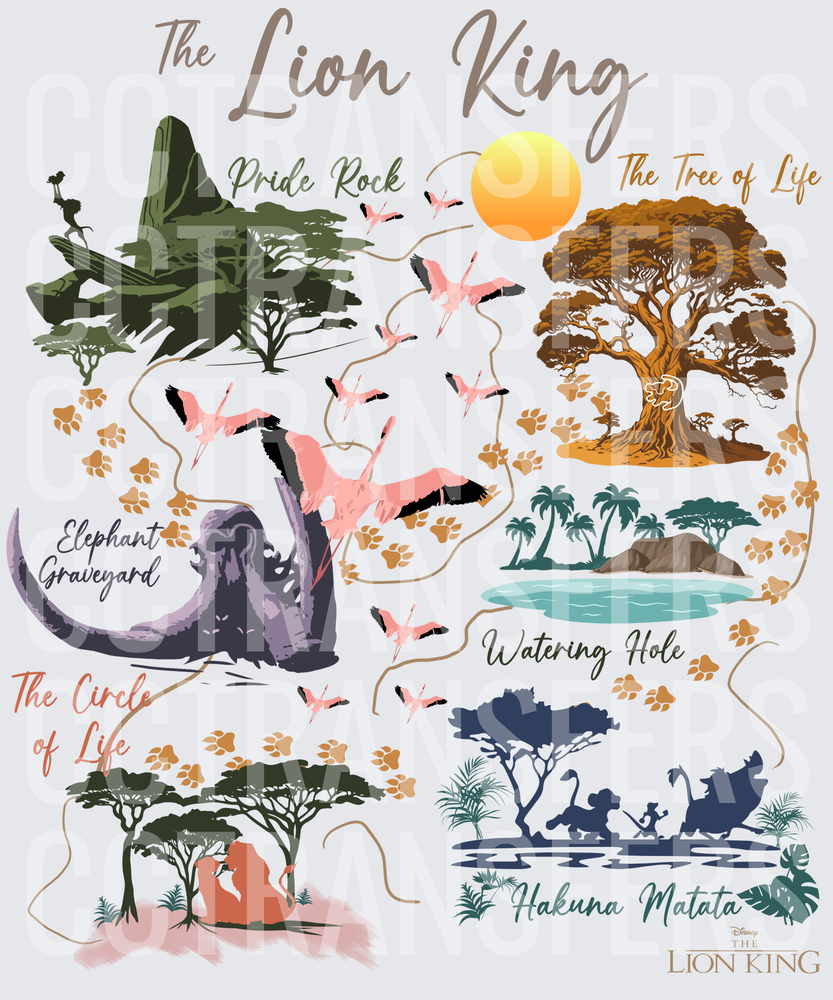 African Safari Landmark Map Pride Rock Hakuna Matata (DTF)