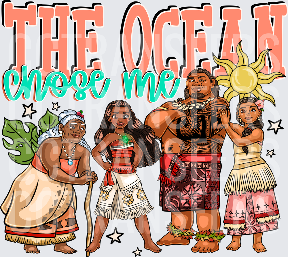 The Ocean Chose Me Polynesian Princess Group (DTF)