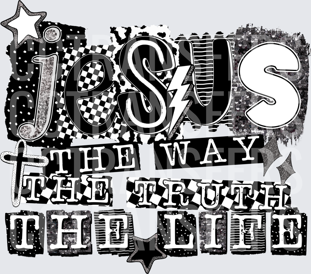 Jesus The Way The Truth The Life Mixed Pattern (DTF)