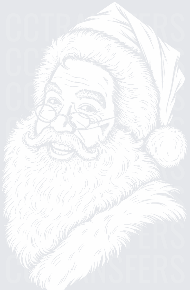 Santa White Design (DTF)
