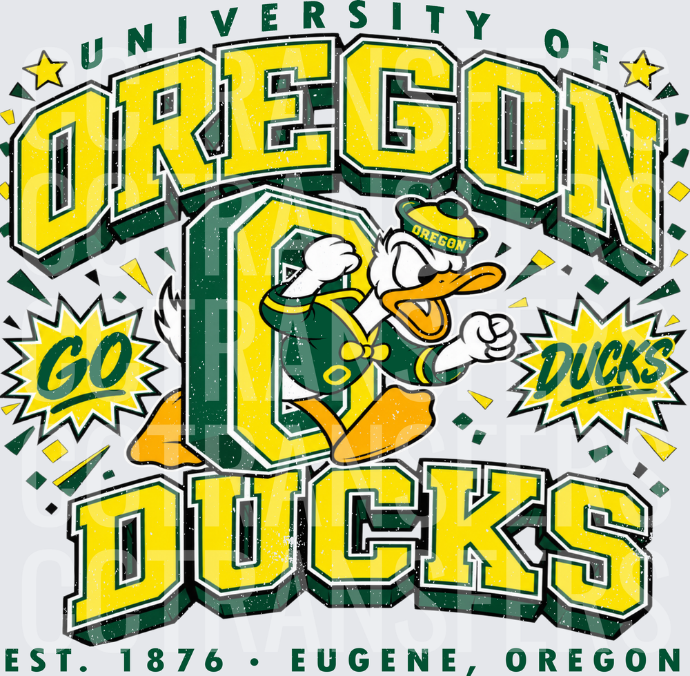 University of Oregon Go Ducks Est. 1876 Eugene Oregon (DTF)